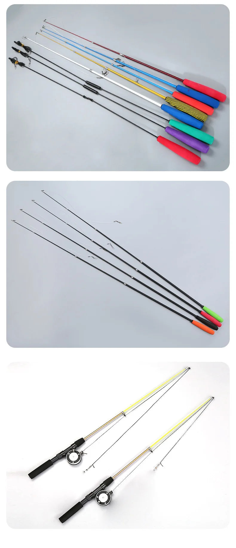 Cat Teaser Wands Three-section Telescopic Fishing Pole Wand Kitten Funny Catcher Teaser Stick Rod Interactive Stick Teaser Toys