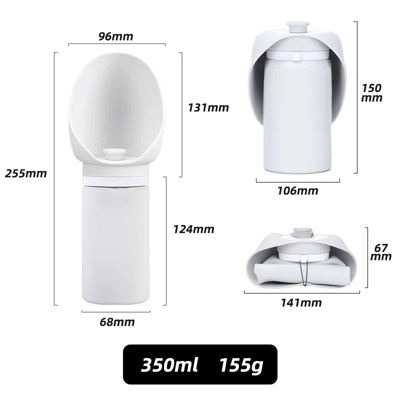 Pet Travel Folding Water Cup Silica Gel Mini Walking Dog Outdoors Large Capacity Pocket For Dog Go Out Pet Supplies Accessories