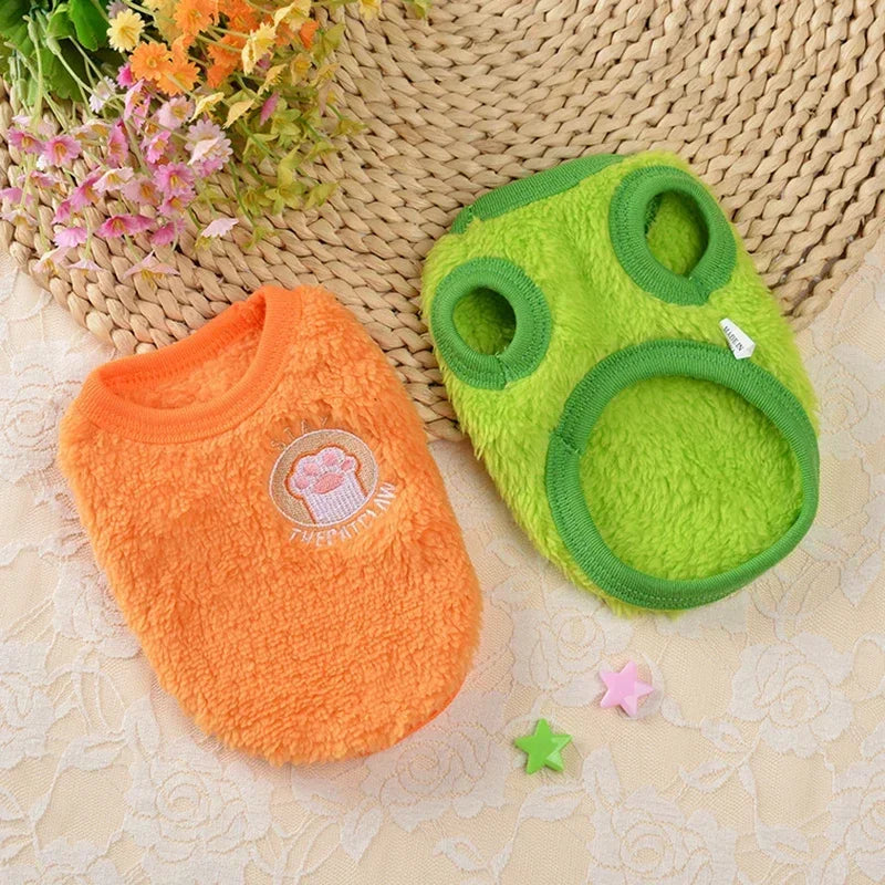 Plush Cat Rabbit Vest Cartoon Autumn Winter Pet Clothes for Kitten Puppy Bunny Guinea pig Warm Fleece Small Animals Clothing