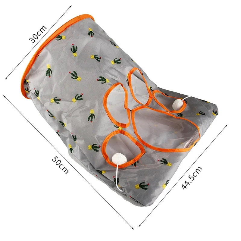 Collapsible Rainbow Cat Tunnel Pet Tube Play Toy Indoor Outdoor Kitty Puppy Toys for Puzzle Exercising Hiding Training Cat Toys