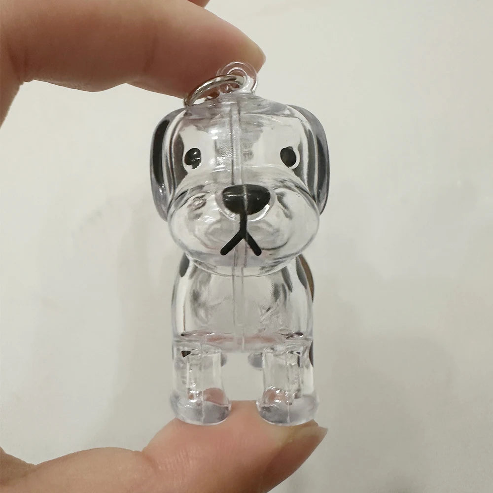 Cat Dog Keychain Pet Hair Storage Box Cute Pets Hair Fur Collection Memory DIY Pendants Bag Decoration Hanging Souvenirs Gift
