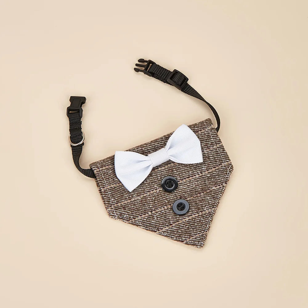 Halloween Christmas Cat Handsome Bow Tie Triangle Scarf Collar Fashion Suit Pet Triangle Scarf