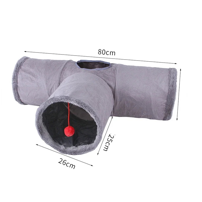 Collapsible Rainbow Cat Tunnel Pet Tube Play Toy Indoor Outdoor Kitty Puppy Toys for Puzzle Exercising Hiding Training Cat Toys