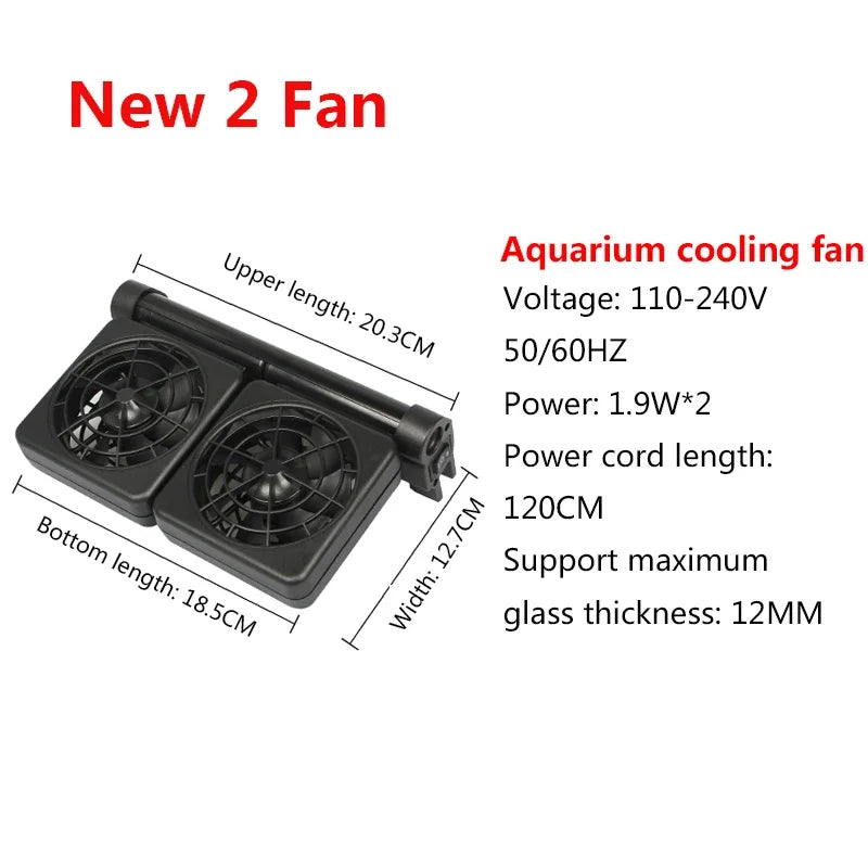 BOYU Aquarium fish tank automatic temperature control fan tank cooling aquarium fan water cooling mute 1 2 3 4 5 6