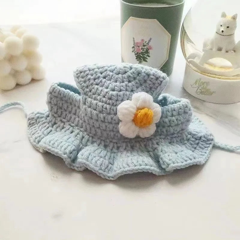 Cross-border selling cat and dog hats hand-knitted hats travel pet cute mini hats