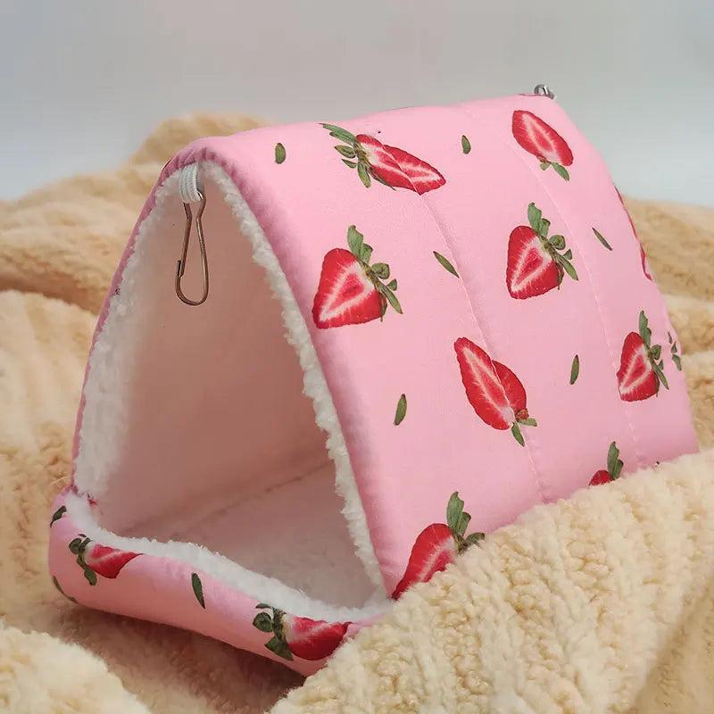 Comfortable Hamster House Warm Mat Small Animal Sleeping Bed Soft Guinea Pig Nest Mini Cage for Rabbit Squirrel Mat Guinea Pig