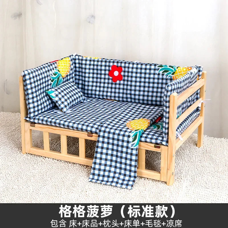 Off the Ground Solid Wood Pet Bed Four Season Universal Dog Bed Small to Large Teddy Bed at Special Price