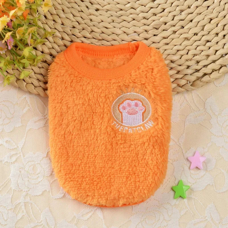 Plush Cat Rabbit Vest Cartoon Autumn Winter Pet Clothes for Kitten Puppy Bunny Guinea pig Warm Fleece Small Animals Clothing