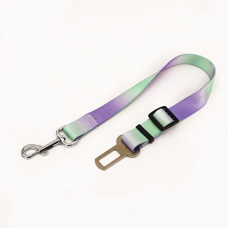 A pet dog car gradient traction rope dog car seat belt ring safety rope rear seat traction dog rope