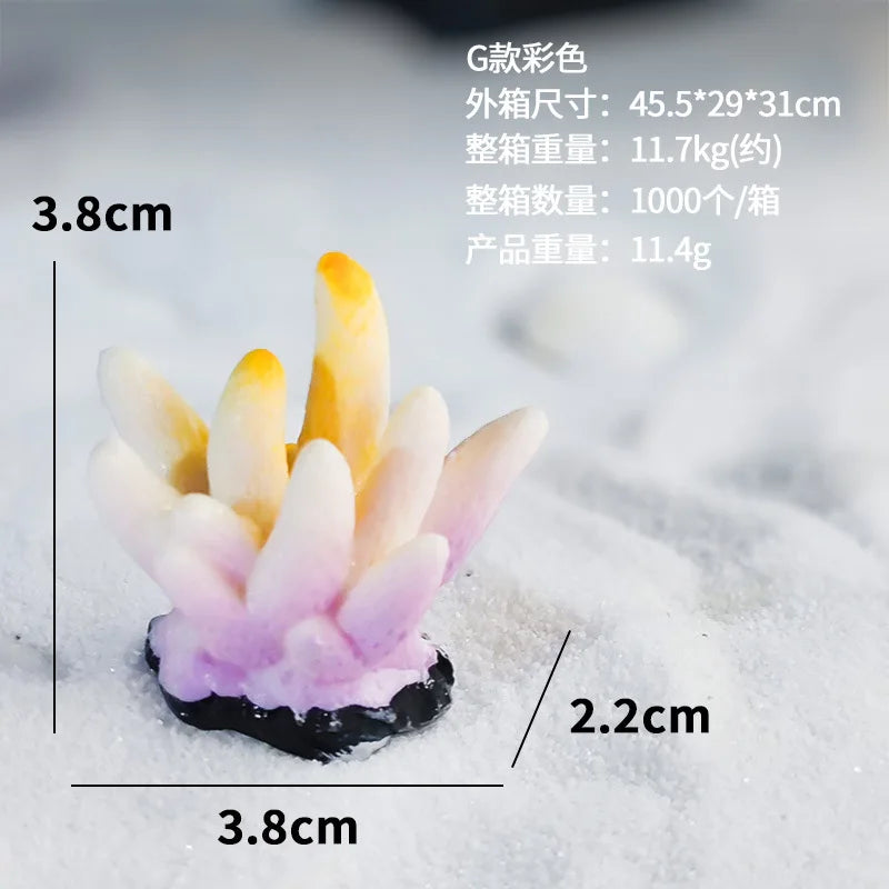 Artificial Coral Fish Tank Decoration Starfish Resin Reef Landscape Aquarium Decoration Accessories Craft Tabletop Ornaments
