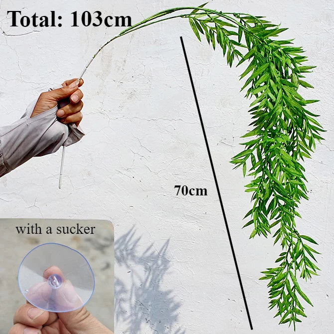 Reptile Landscaping Vine Fake Branches Rainforest Foam Rattan Terrarium Decor Habitat Decoration for Lizard Chameleon