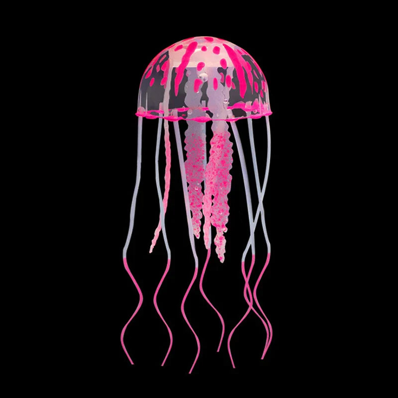 Creative Simulation Luminous Mini Jellyfish Aquarium Decorative Fish Tank Underwater Luminous Landscape Home Decoration