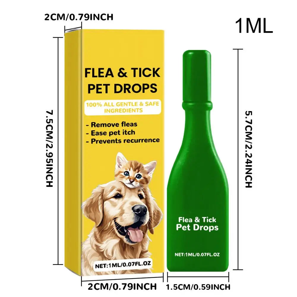 Pet Dogs Cat Vitro Drops Pet External Drops Anti Flea Drops Long Lasting Tick Removal Tool Comfortable Tick Liquid for Cats