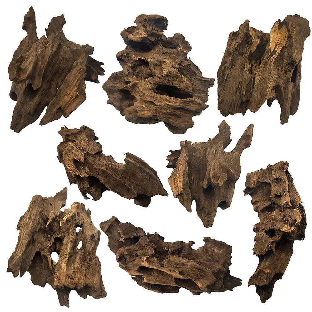 10-40cm Natural Wood Fish Tank Landscaping Decoration Aquarium Accessories Driftwood Ornament Fish Shrimp Reptile Habitats