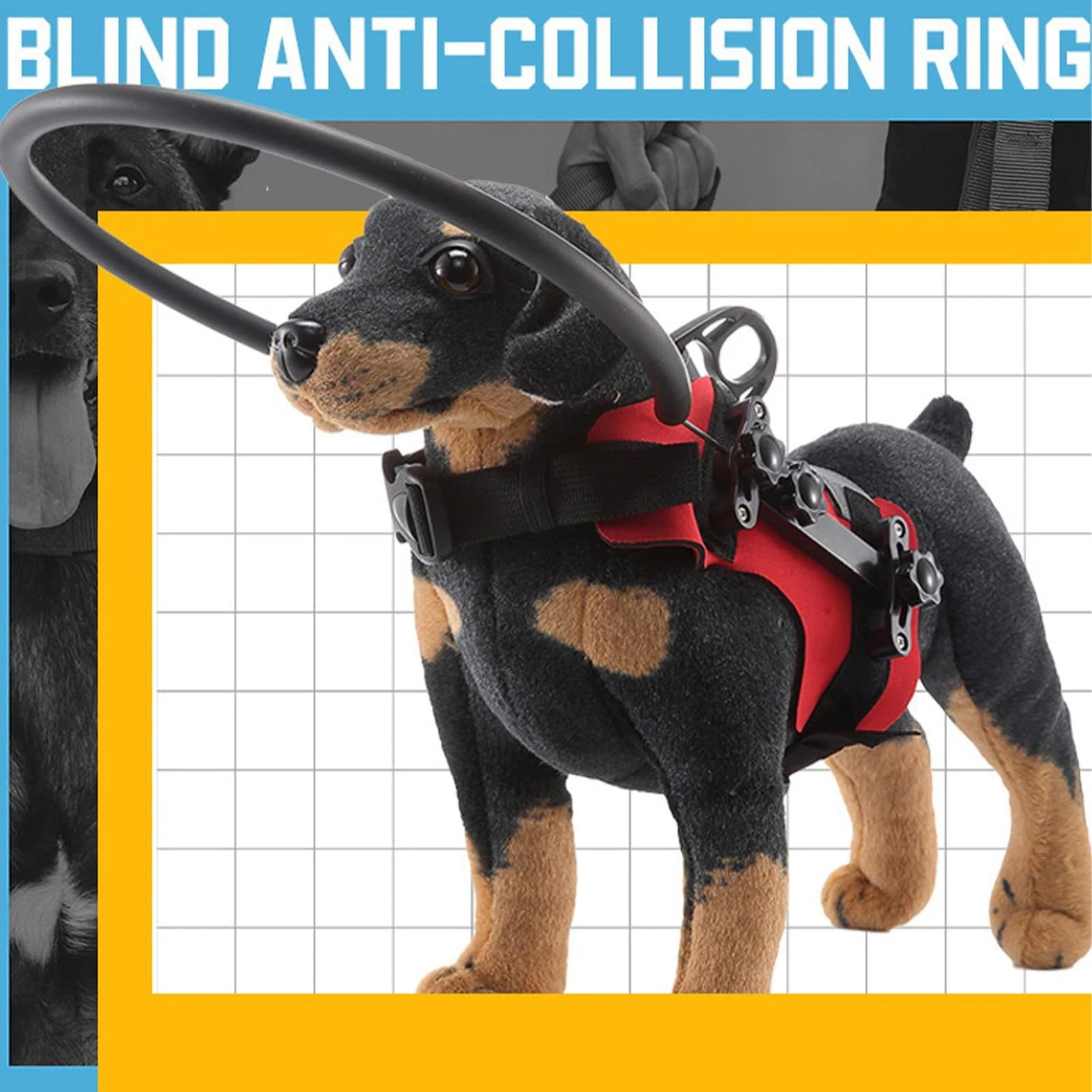 Blind Dog Harness Guiding Device Pet Halo Harness For Cats Pet Vest Ring For Blind Dogs Or Visually Impaired Pets To Avoid