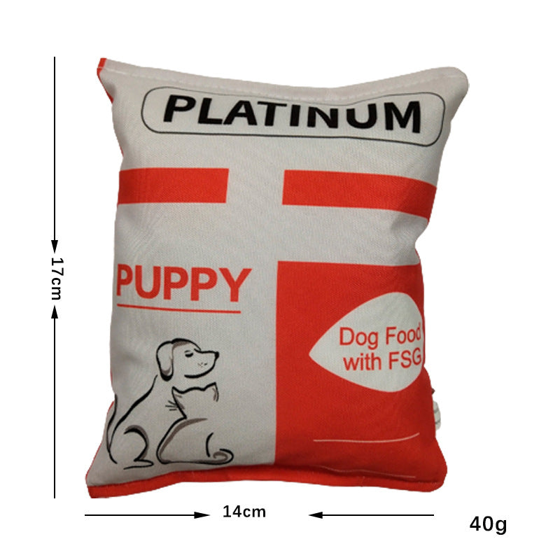 Potato Chip Bag Funny Dog Toys Plush Squeaker Food Toy for Small Medium Dogs Interactive Squeaky Chew Puppy Toys