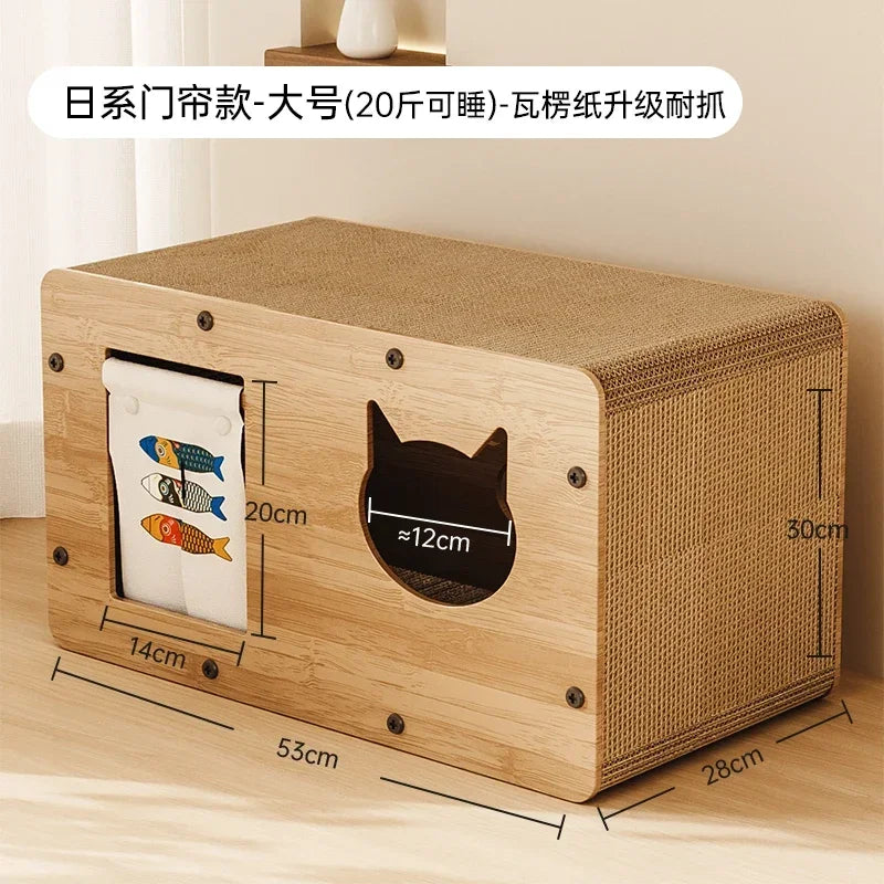 Cat Nest Scratching Board Four Seasons Universal Cat Villa Tunnel Grinding Claws Wear-resistant Non-chip Vertical