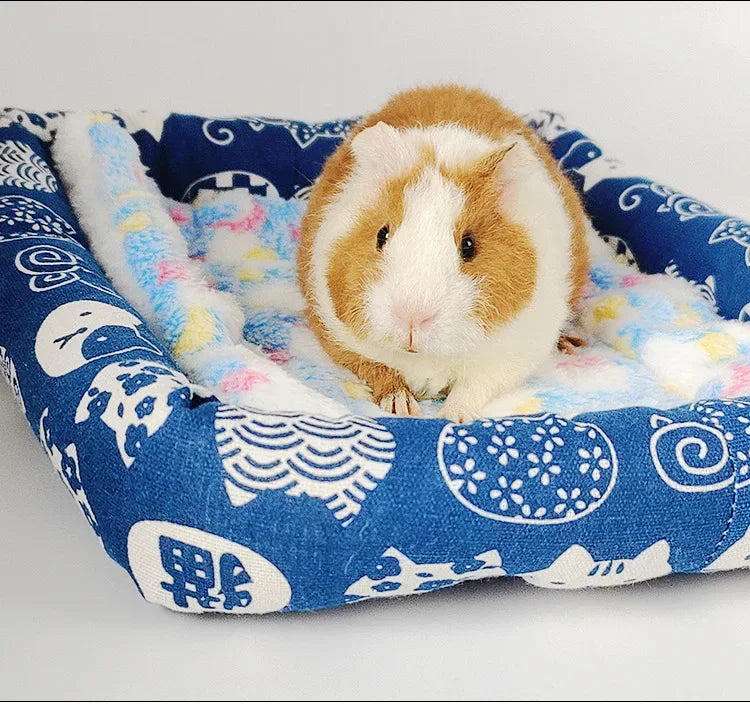 Summer Small Pets Cool Nest Puppy Kitten Rattan Mat Cute Print Pet Cooling Mat for Guinea Pig Hamster Chinchilla Small Cage