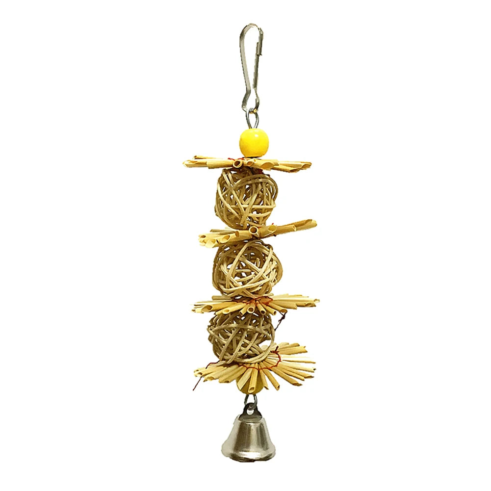 Pet Bird Parrot Hanging Toys Nipple Swing Chain Cage Stand Molar Parakeet Chew Toy Decoration Pendant Ornament Bird Accessories