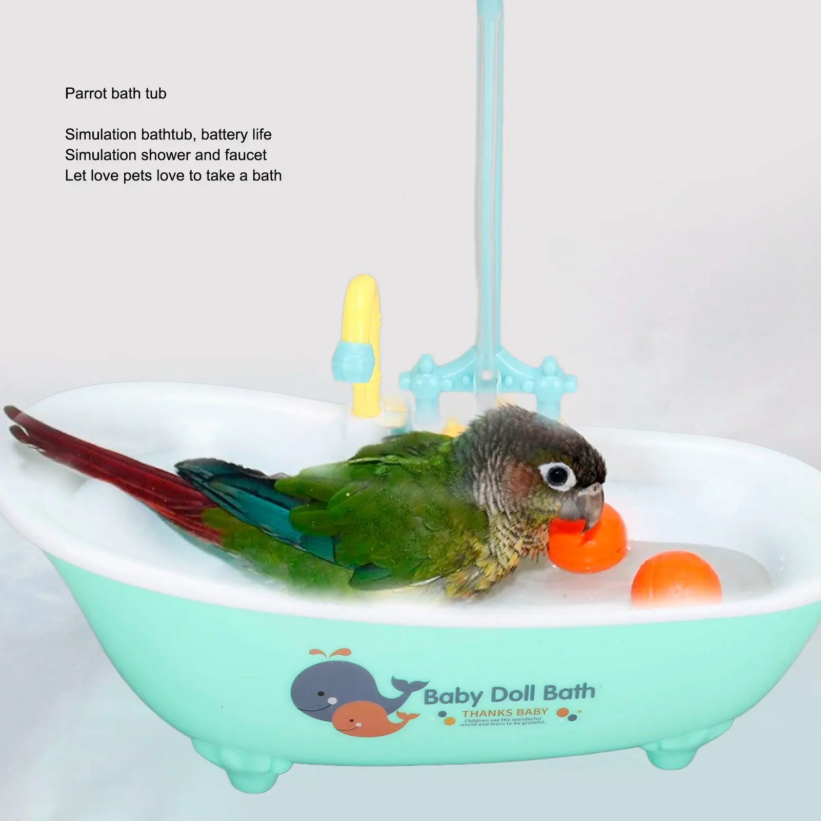 Bird Parrot Bathtub Multifunctional Circulating Water  Parrot Automatic Bathtub Cute Odorless for Bird Shower Accessories