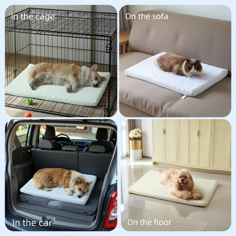 LETVIA Summer Dog Cooling Pad Removable Cleaning Dog Cat Cooling Bed Breathable Pet Ice-Feel Bed Soft Cooling Mat Dog Supplies