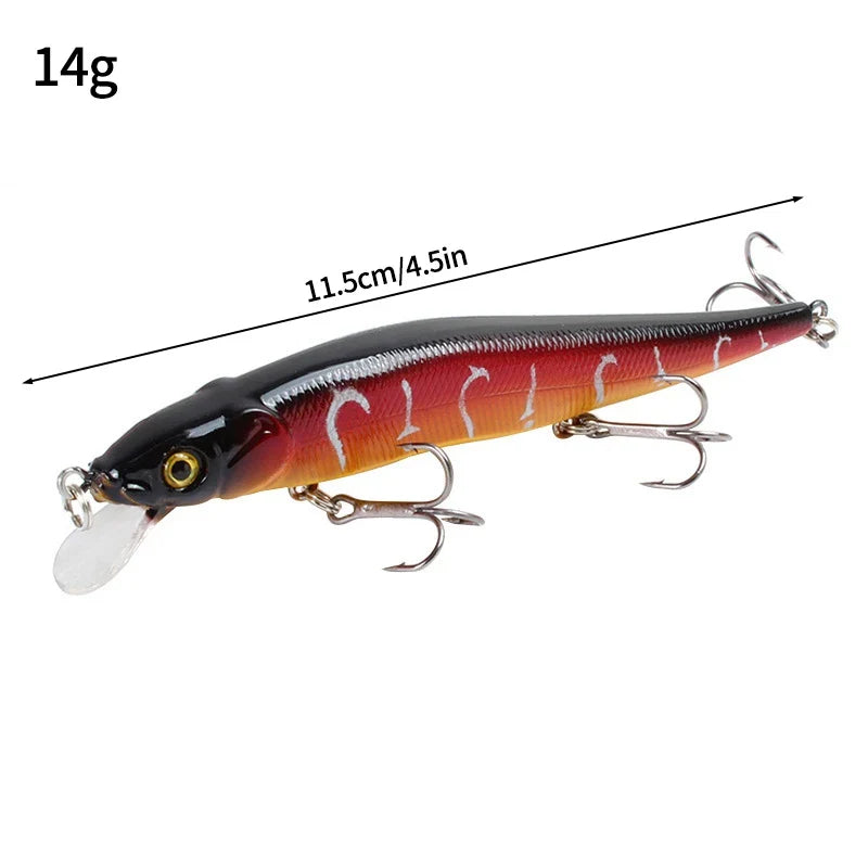 1 Pc Crankbait Wobblers Perch 3D Eyes Artificial Hard Bait Pike Carp Bass Floating Swimbait Saltwater Sea Fishing Pesca