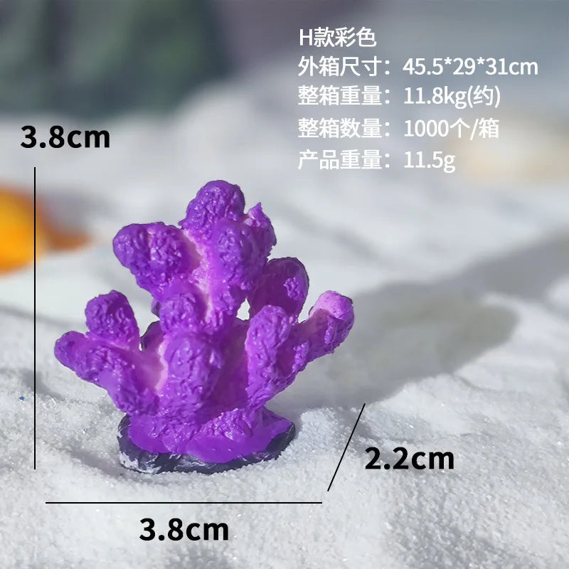Artificial Coral Fish Tank Decoration Starfish Resin Reef Landscape Aquarium Decoration Accessories Craft Tabletop Ornaments