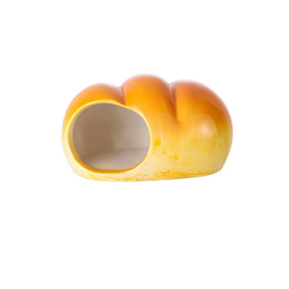 Pet Supplies Ceramic Hamster Nest Bread Shaped Cute Pet Small House Cooling Creative Hamster Bed Bird
