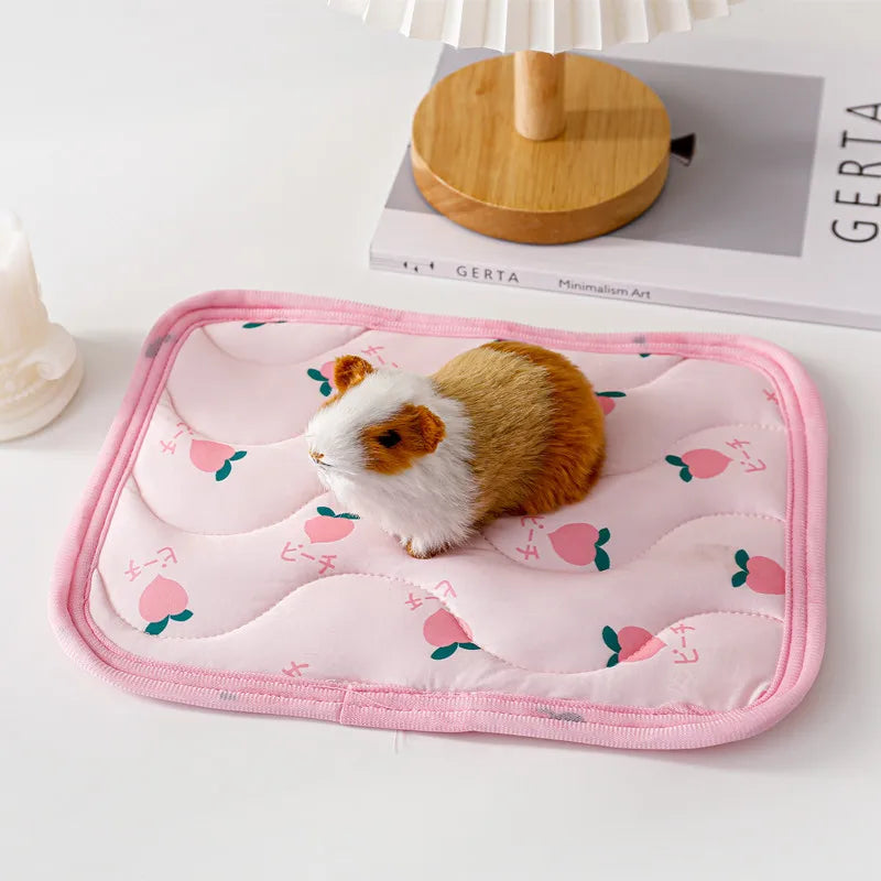 Summer Soft Small Animal Cooling Mat Breathable Cushion Thick Guinea Pig Chinchilla Rat Rabbit Nest House Bed Sleeping Mat
