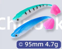 Chinook Soft Bait Lure 3D t-tail 65mm 5pcs Wobblers Silicone Fish Artificial Bait Fishing For Jig Head Texas Jigs Wacky Hooks