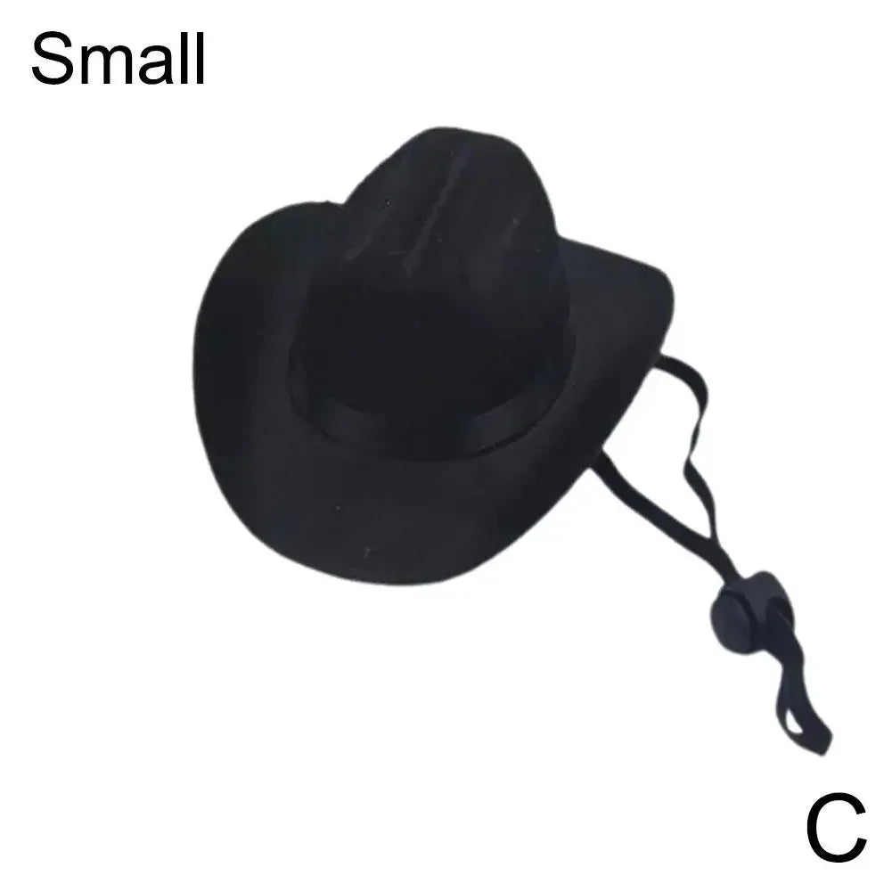 Pet Dog Cowboy Hat Headgear Cat Funny Headwear Outdoor Adjustable Cosplay Photo Dog Props Performance Accessories Caps G7I6