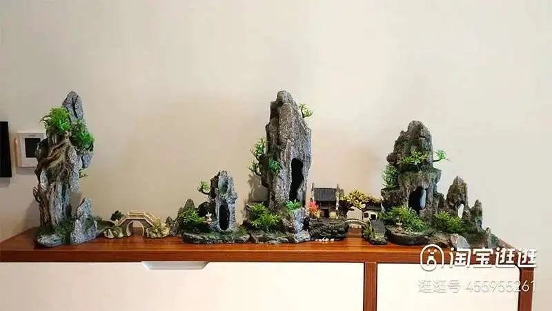 Large fish tank decoration resin aquarium decoration rockery landscape accessories fish tank aquarium decoration background