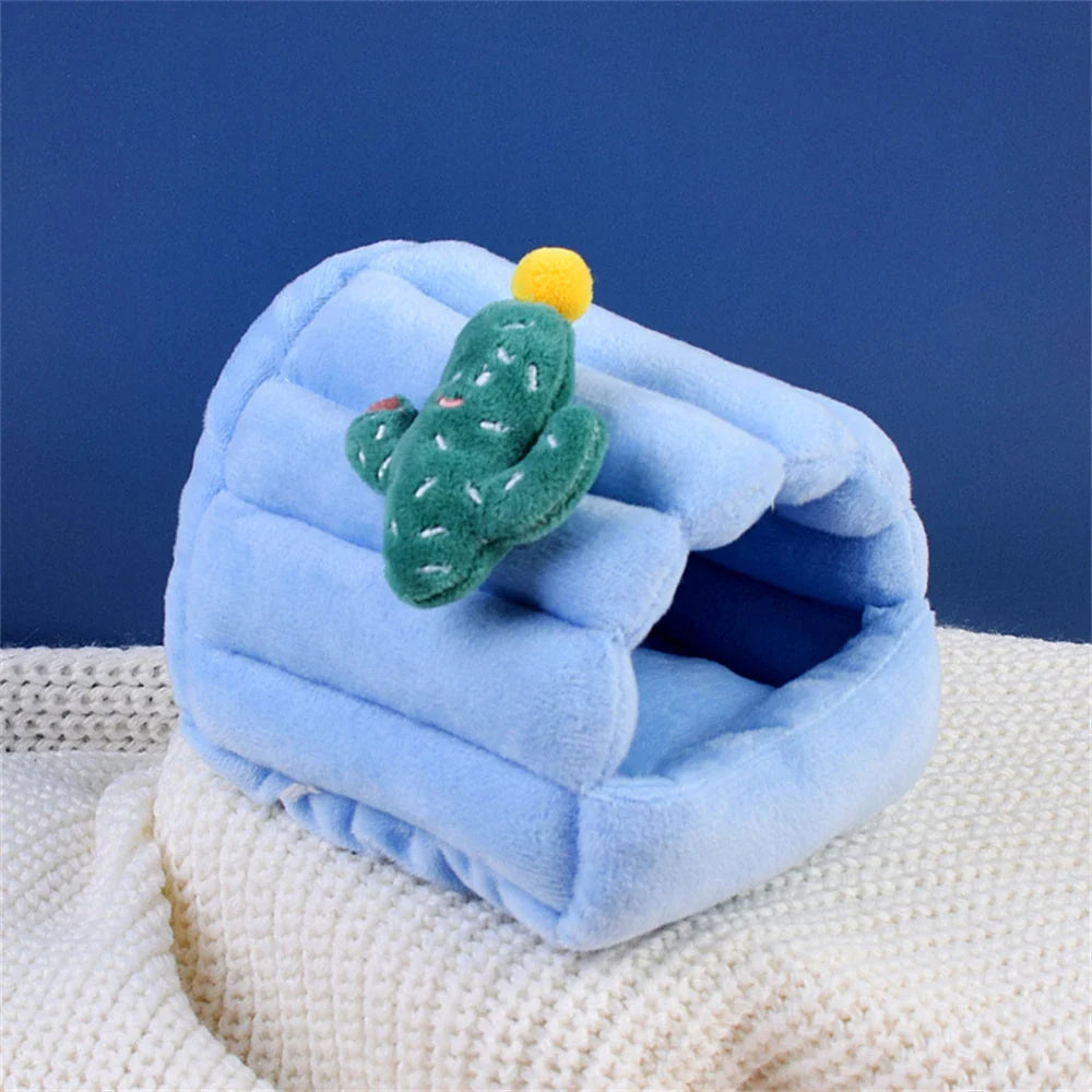Pet House Chinchilla Rat Rabbit Bed Small Pet Animal Hamster Cute Warm Cotton Nest Pet Accessories Pet Supplies Christmas Gift