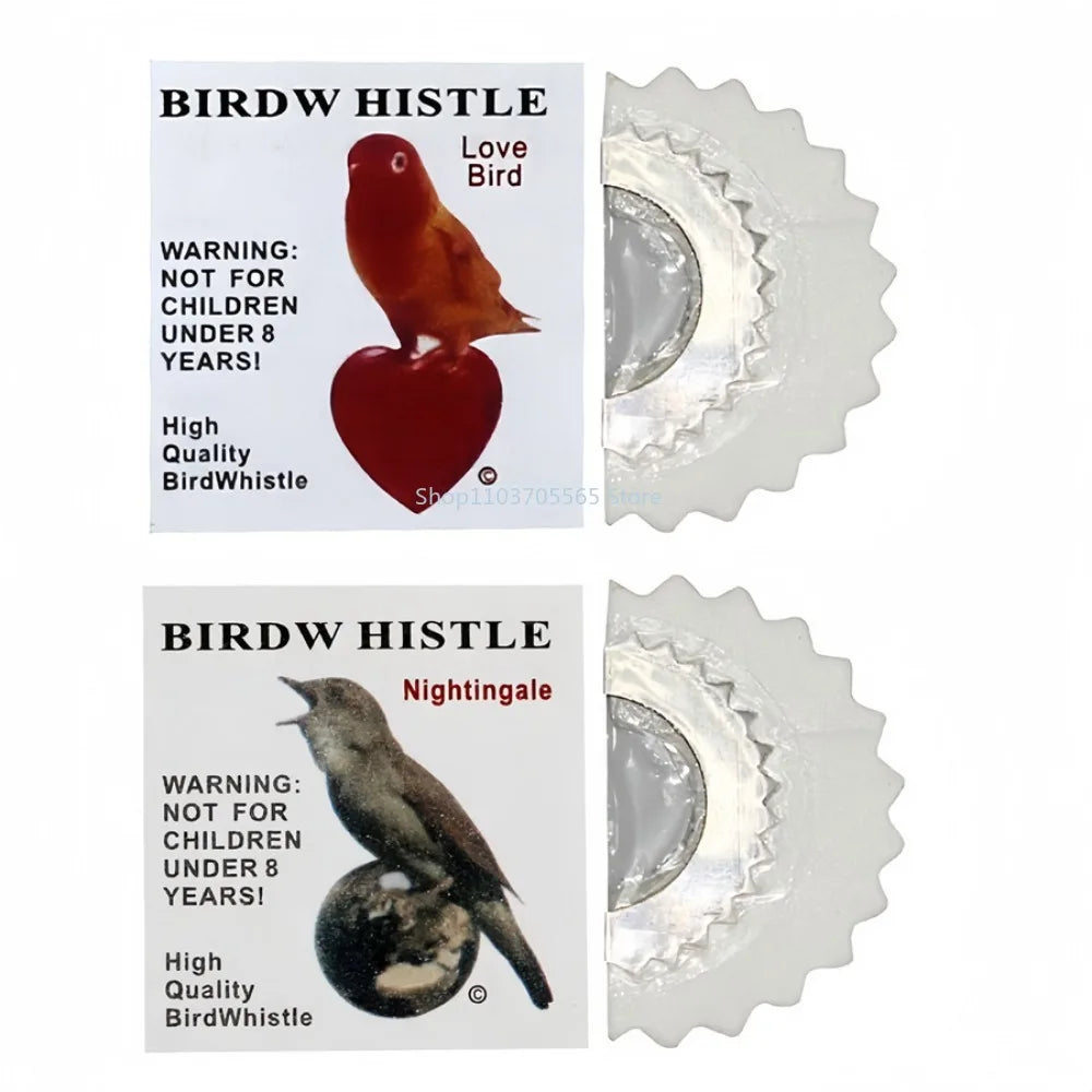 3Pcs Bird Whistle Magic Fun Bird Caller Tongue Whistle Warbler Original Magic Tweeting Noisemaker Toys Tricks Gag