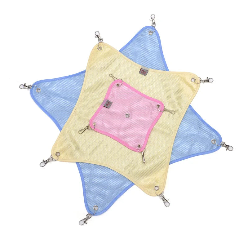 Pet Hammock Breathable Mesh Hamster Rodent Cage Hammock for Rats Guinea Pig Accessories Small Animal Swing Toys Hanging Bed