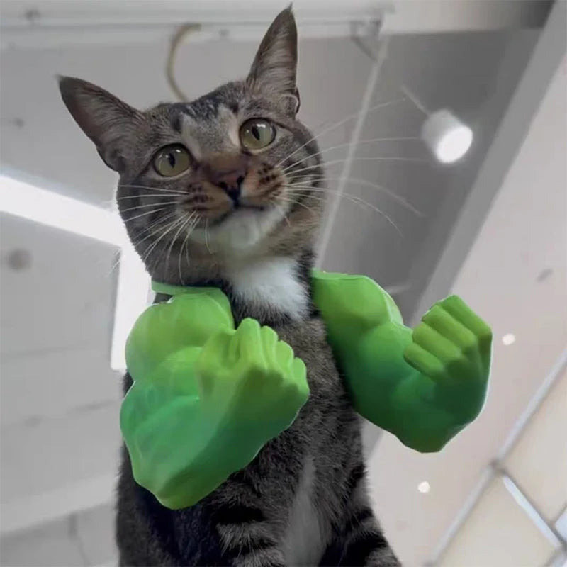 Funny Cat Muscle Arm Clothing Decoration Props 3D Printed Pet Interactive Neck Hanging Toy Role-playing Accessories Birthday Toy