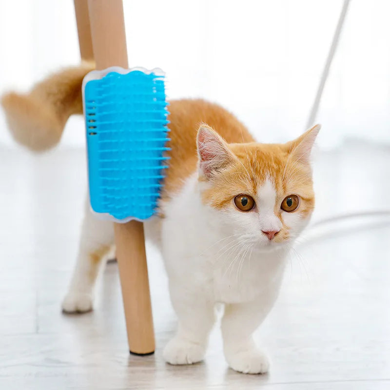 New cats Wall Corner Scratcher Brush Pet Comb Cratch Bristles Arch Massager Self Grooming Accessories