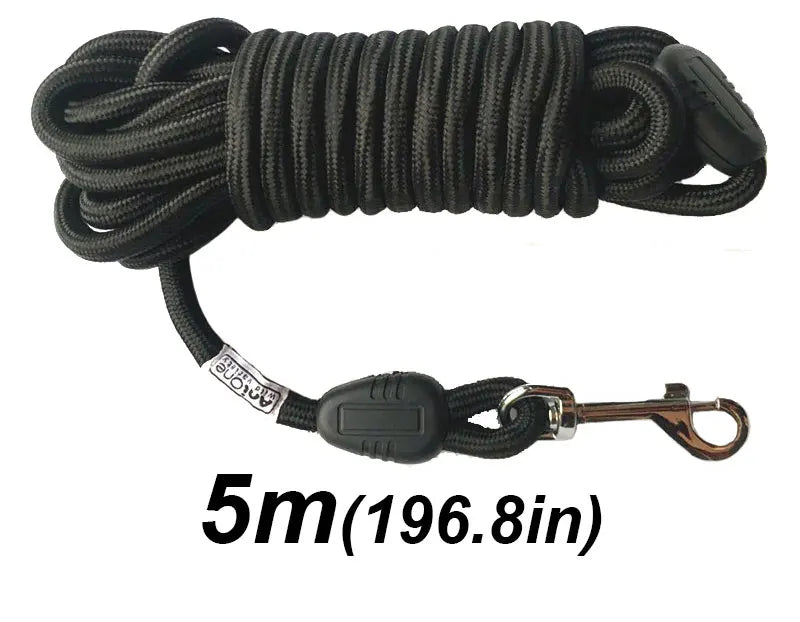 5M/10M/15M Long Rope Training Dog Leash- Heavy Duty Nylon Recall Agility Training Dogs Lead Leash For Medium Large Dog Leash