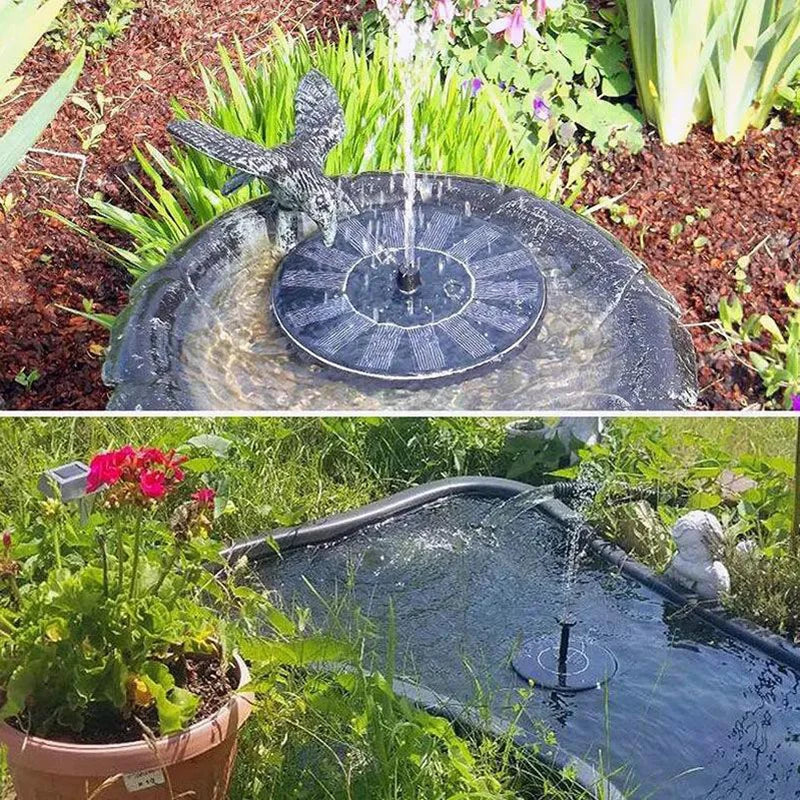 13/16/18cm Outdoors Solar Fountain Used for Bird Bath Garden Landscape Decoration Rockery Swimming Pool Floating water Fountains