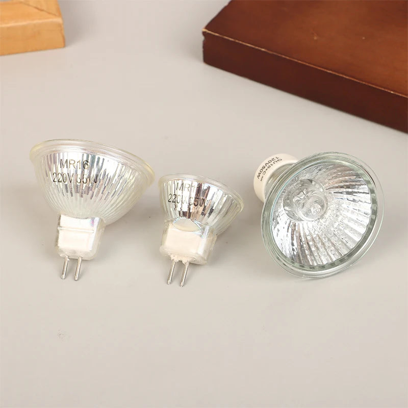120V 220V 35W 50W Bubble GU10 MR11 MR16 Halogen Reflector Cup Light Thick Glass Halogen Tungsten Spotlight Lamp Cup