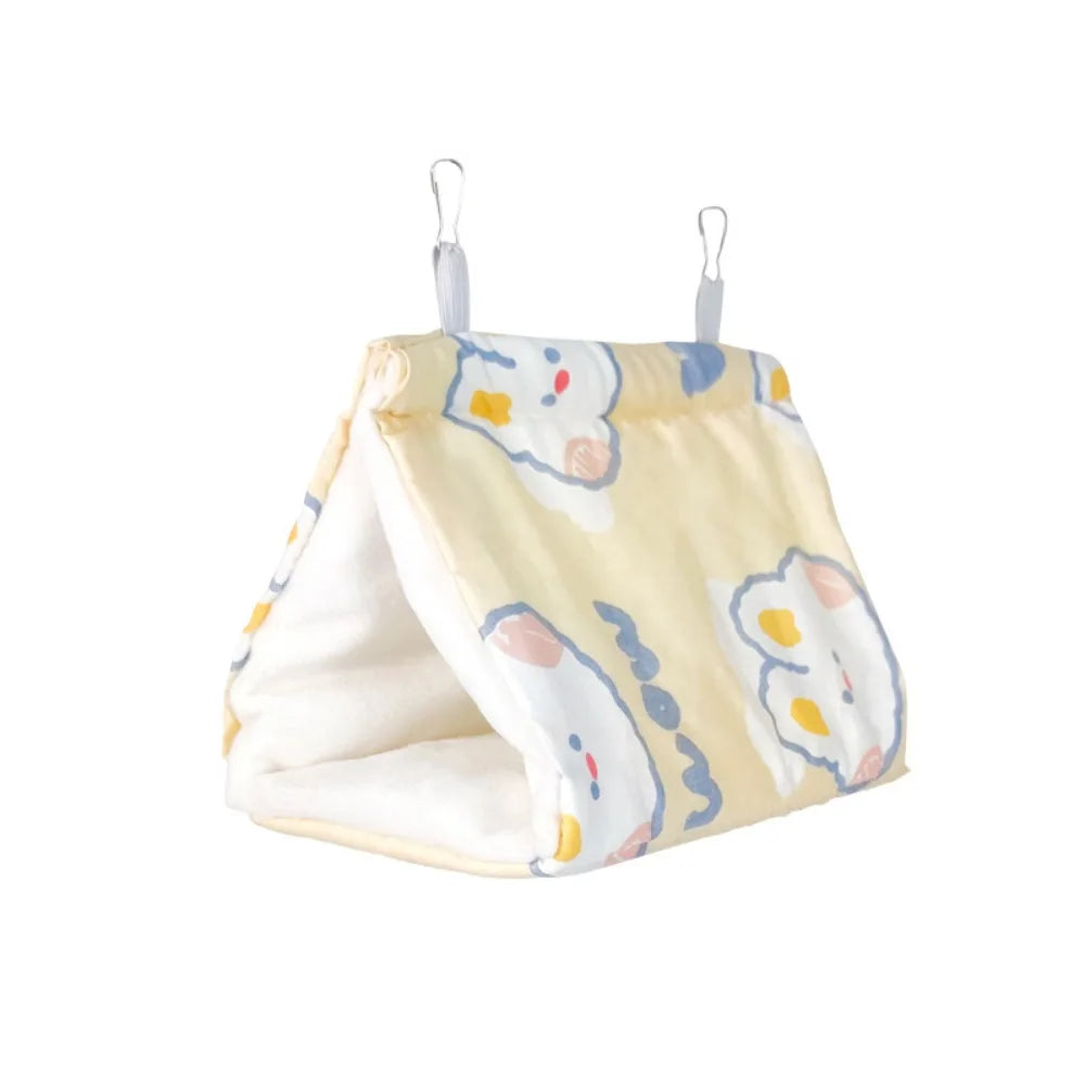 Easy to Use Soft Parrot Warm Hammock Cartoon Cute Pet Sleeping Bed Thickened Triangular Cotton Nest Pet Supplies