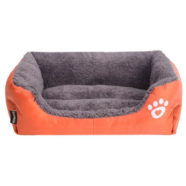 (S-3XL) Large Pet Cat Dog Bed 8Colors Warm Cozy Dog House Soft Fleece Nest Dog Baskets House Mat Autumn Winter Waterproof Kennel