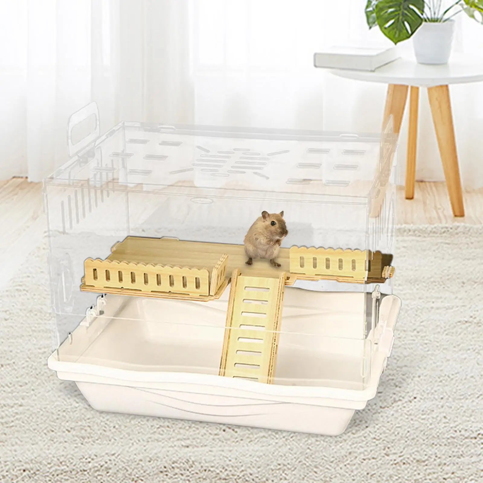 Acrylic Hamster House Clear Small Pet House Gerbils Acrylic Cage Guinea Pig Cage for Hamsters Gerbils Dwarf Small Pet Mice