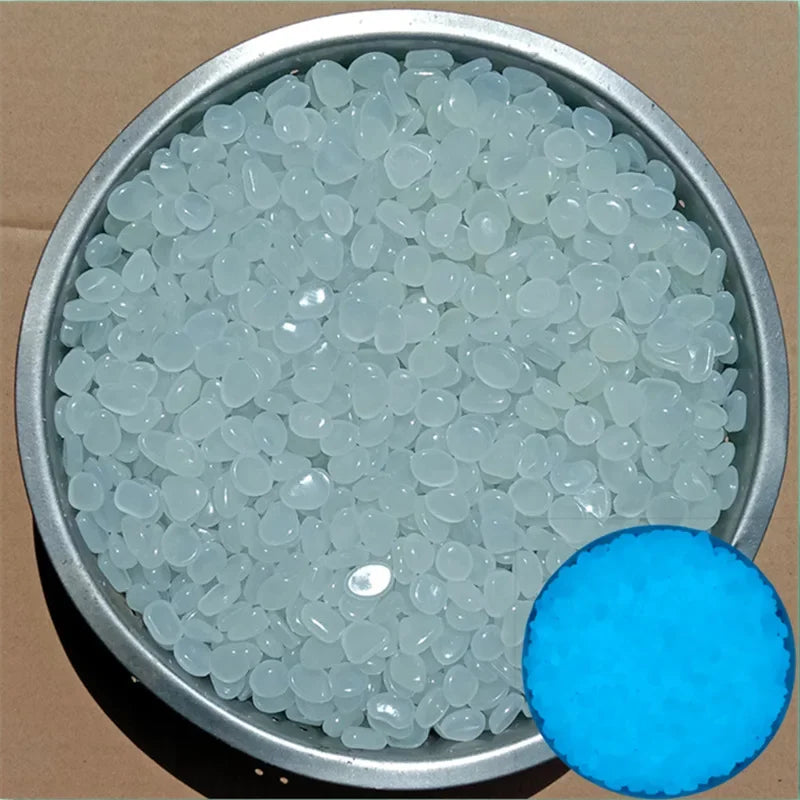 Glowing pebbles aquarium luminous stone Fish tank decoration courtyard lawn outdoor luminous stone cobblestone in the darkness