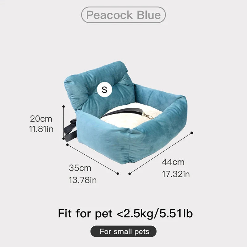 Dog Car Seat Bag Short Plush Detachable Pet Travel Backpack Pet Handbag Carrier Bag Lightweight Cat Foldable Dog Bag