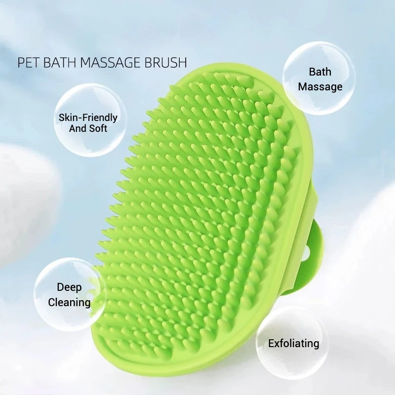 Soft Rubber Dog Cat Brush Pet Bath Silicone Comb Pet Hair Remover Dogs Stuff Cat Comb Grooming Tools Pet Supplies