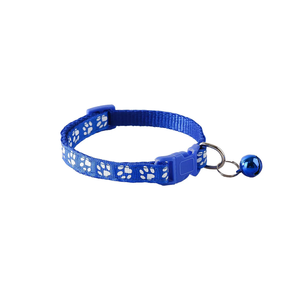 1pc Colorful Pet Pattern Small Dog and Cat Collar with Bell Adjustable Bowties Dog Bow Ties DIY Band Pet Collar With Footprint