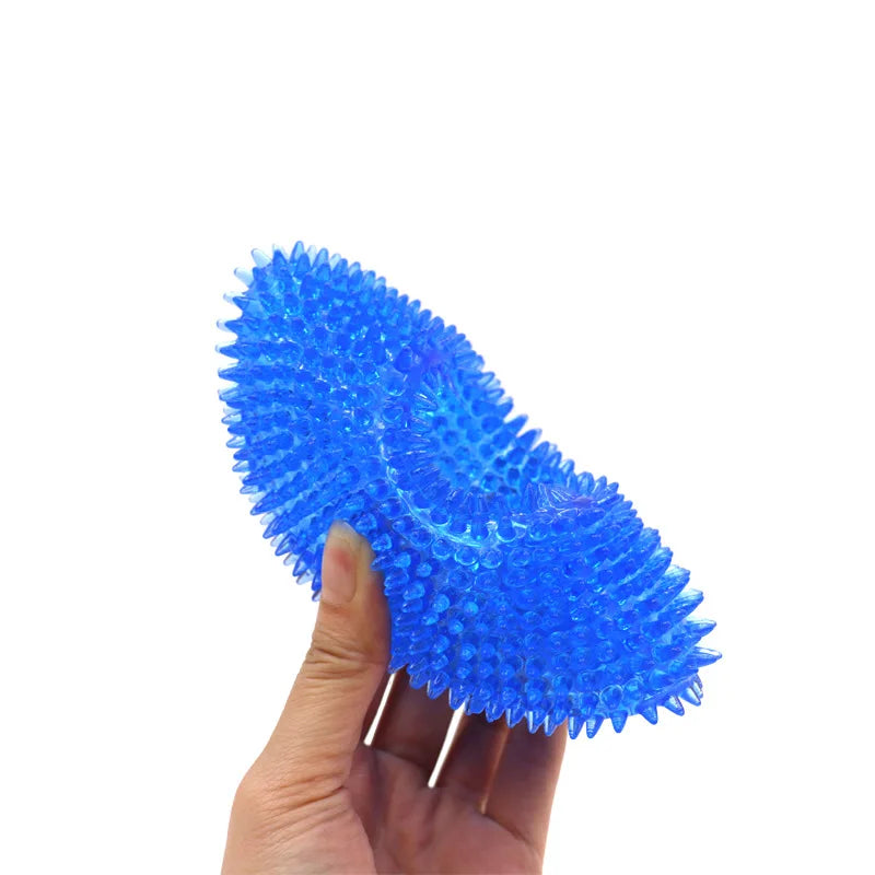 Strong Donut TPR Pet Dog Chew Toys with Squeak for Small Medium Dogs French Bulldog Corgi Border Shepherd Puppy Pets Accessories