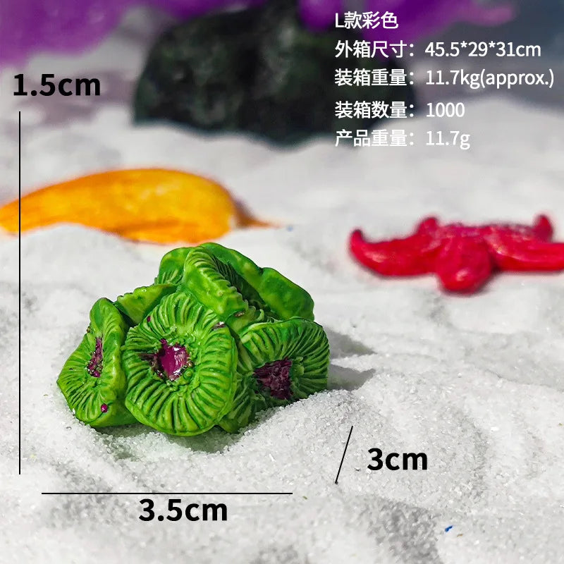 Artificial Coral Fish Tank Decoration Starfish Resin Reef Landscape Aquarium Decoration Accessories Craft Tabletop Ornaments