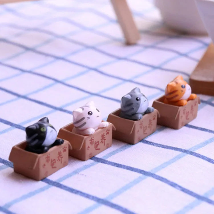Kawaii Mini Cat Ornament Garden kitten statue Gift For Kids Children Baby Room Decoration Toy Miniature Figurines Home Decor